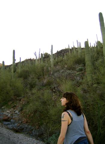 Kim Addonizio at Tumamoc Hill, Tucson